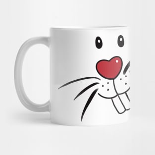 bunnyface with red heartnose Mug